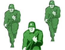 Bild på arméfordon i övning