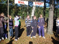 Elever på klippavsats i Mölle