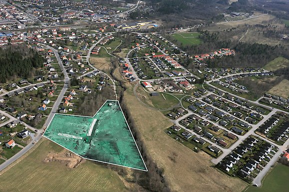 Flygbild av Drottninggatan