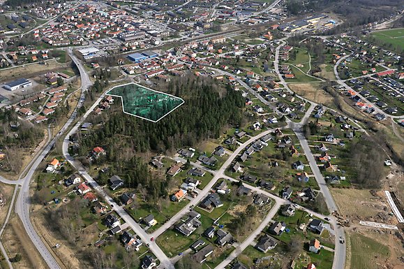 Flygbild över Hallaberget