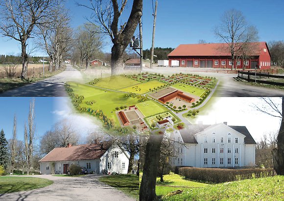 Skiss samt bilder på närområde