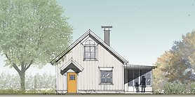 Skiss på gavel Lagmansholm