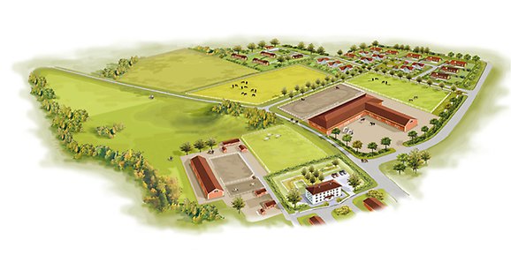 Skiss över stallområde