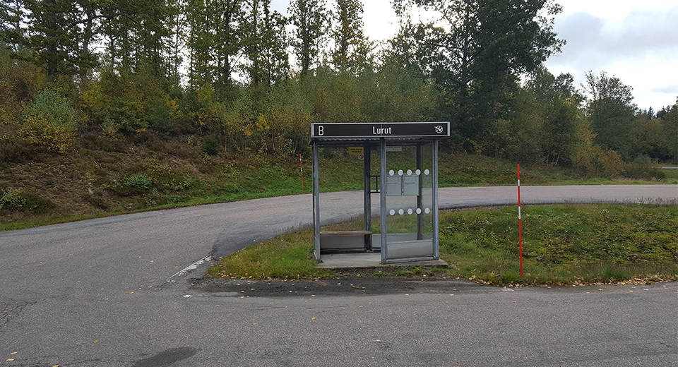 Lurut vändplats, Korsning väg 1890 RV 42
