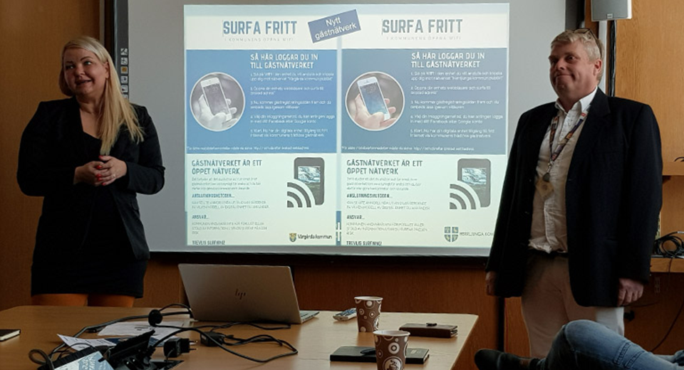 Anna Bengtsson  och Göran Lager pratar om Aruba Surfa fritt
